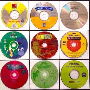 KIDS LOT #14 1998-2000 - 9 Vintage PC-CDs